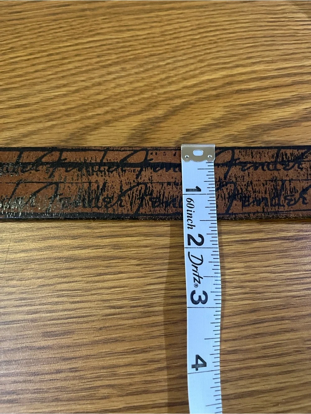 Fender Men's Brown Patterned Leather Belt Size 40